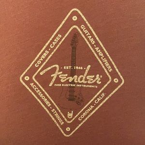 Fender tshirt- clay red